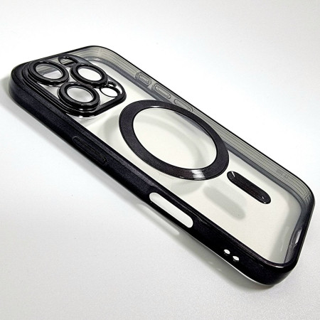 Чехол-силикон Shining Camera MagSafe iPhone 13 Pro Max Black (Класс B)