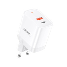 Сетевое зарядное устройство Jokade JB081 GUANGFENG (PD30W+QC3.0) (USB-A+USB-C) Белый
