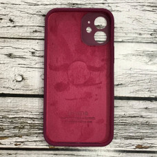 Чехол-силикон оригинал Soft Matte Full Camera iPhone 12 Mini Бордовый