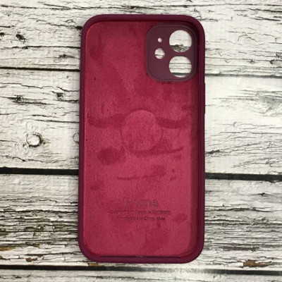 Чехол-силикон оригинал Soft Matte Full Camera iPhone 12 Mini Бордовый