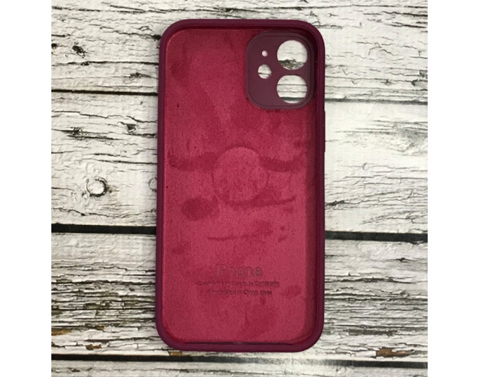 Чехол-силикон оригинал Soft Matte Full Camera iPhone 12 Mini Бордовый