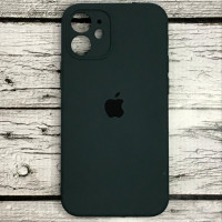 Чохол-силікон оригінал Full Camera Soft Matte iPhone 12 Mini Темно-Зелений