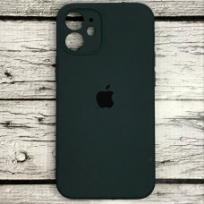 Чехол-силикон оригинал Full Camera Soft Matte iPhone 12 Mini Темно-зеленый