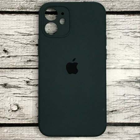 Чехол-силикон оригинал Full Camera Soft Matte iPhone 12 Mini Темно-зеленый