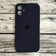 Чехол-силикон оригинал Full Camera Soft Matte iPhone 12 Mini Темно-синий