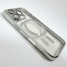  Чехол-силикон Shining Camera MagSafe iPhone 13 Pro Max Серебряный