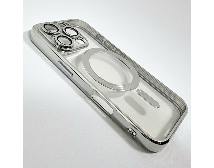  Чехол-силикон Shining Camera MagSafe iPhone 13 Pro Max Серебряный