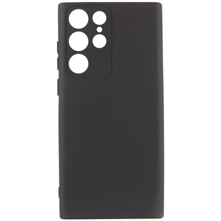 Чехол-силикон Getman Liquid Silk Full Camera Samsung Galaxy S23 Ultra (Черный / Black) (Класс B)