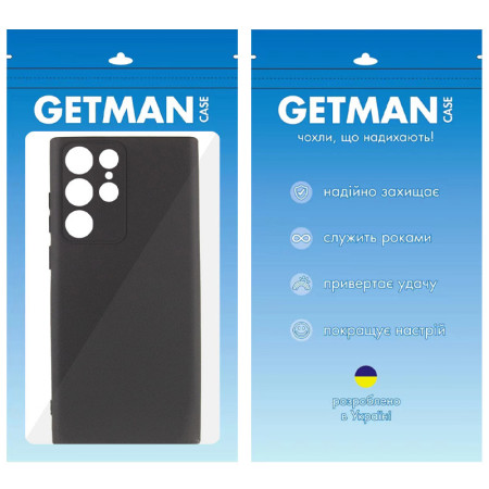 Чехол-силикон Getman Liquid Silk Full Camera Samsung Galaxy S23 Ultra (Черный / Black) (Класс B)