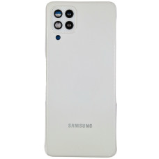 Задняя панель корпуса для Samsung A225 Galaxy A22, белая со стеклом камеры (Класс B)