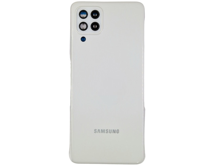 Задняя панель корпуса для Samsung A225 Galaxy A22, белая со стеклом камеры