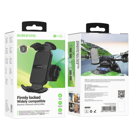 Велодержатели/Mото держатель Borofone BH105 Crown Bicycle Motorcycle Universal Holder Black