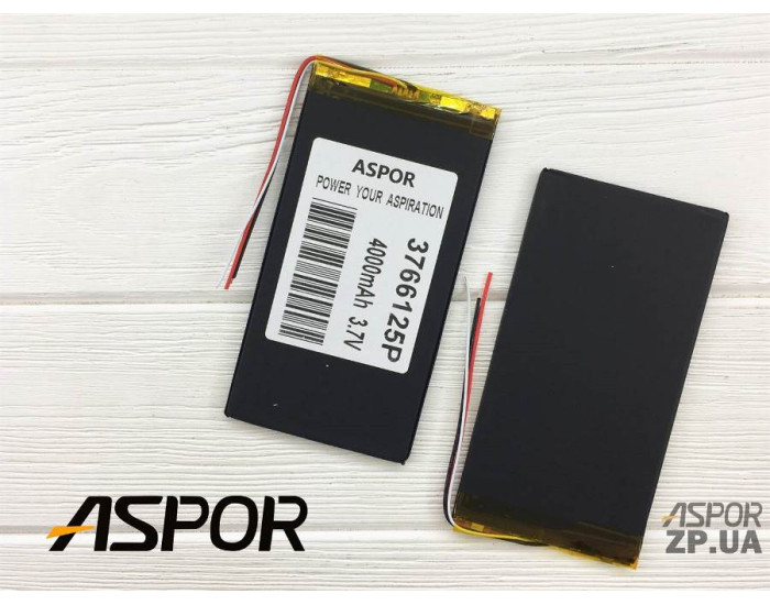 Аккумулятор универсальный внутренний, 4*66*125мм 4000 mAh (реал. р/р 3,5*65*124)