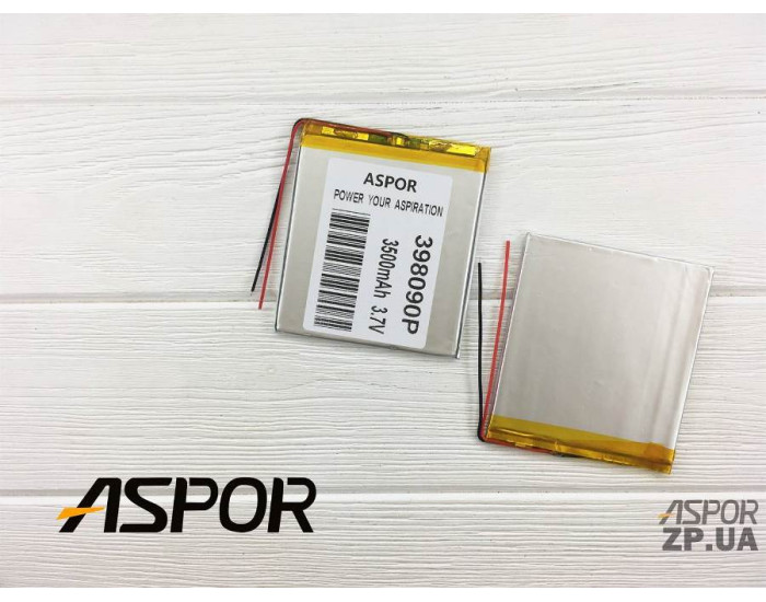 Аккумулятор универсальный внутренний, 4*80*90мм 3500 mAh (реал. р/р 3,5*77*87)