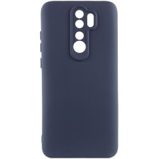 Чехол-силикон Getman Liquid Silk Full Camera Xiaomi Redmi Note 8 Pro (темно-синий) (Класс B)