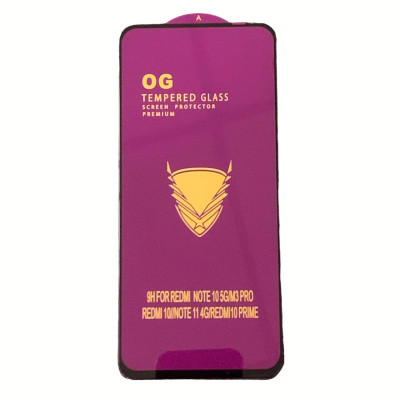 Защитное стекло Tempered Glass OG Premium Xiaomi Redmi 10 /  Note 10 5G / Poco M3 Pro / Poco X6 Pro. Black