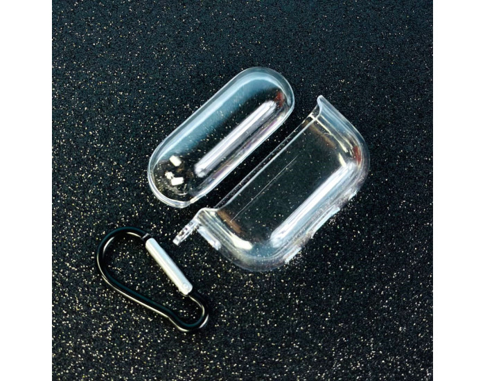 Чехол для AirPods 1/2 Strong Carabin, прозрачный