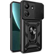Чехол-Ударопрочный Camshield Serge Ring Xiaomi Redmi 13C / Poco C65, Черный