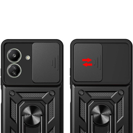 Чехол-Ударопрочный Camshield Serge Ring Xiaomi Redmi 13C / Poco C65, Черный