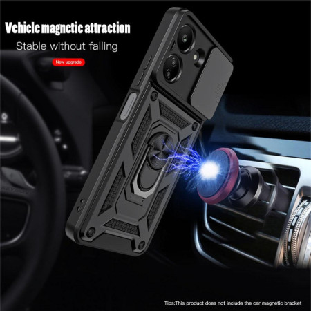 Чехол-Ударопрочный Camshield Serge Ring Xiaomi Redmi 13C / Poco C65, Черный