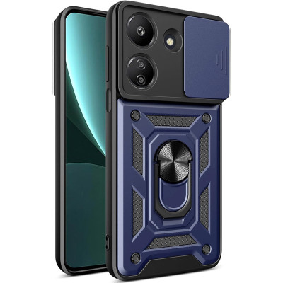 Чехол-Ударопрочный Camshield Serge Ring Xiaomi Redmi 13C / Poco C65, Синий