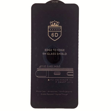 Защитное стекло 6D Premium Black Edition Huawei P Smart 2019, Black (Класс B)