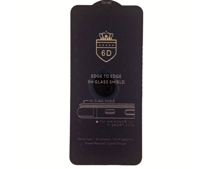 Защитное стекло 6D Premium Black Edition Huawei P Smart (2019) Black