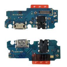Шлейф для Samsung A136U Glaxy A13 5G / M136 коннектора зарядки, конектора наушников с микрофоном (Класс B)