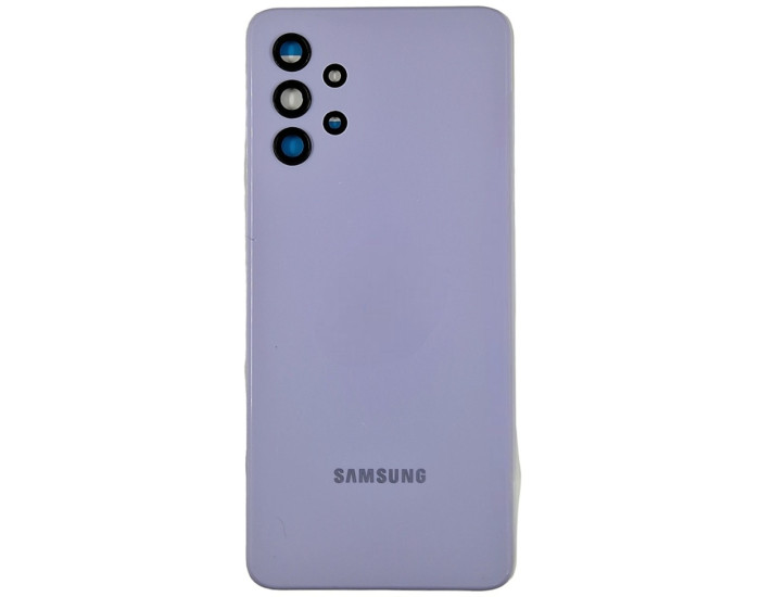 Задня панель корпуси для Samsung A325 Galaxy A32, фіолетова з склом камери