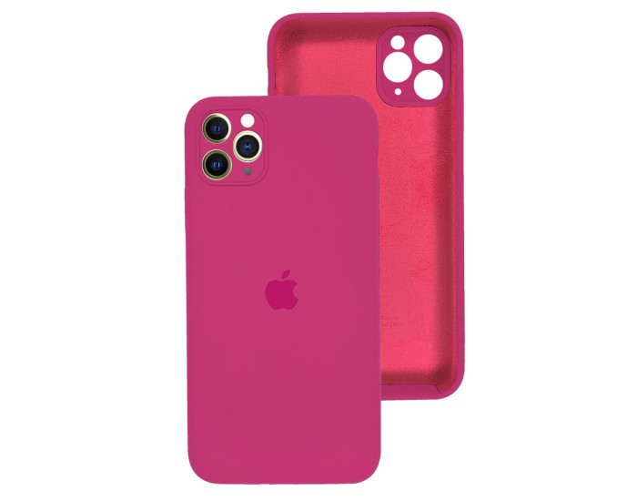 Чехол-силикон оригинал Full Camera Soft Matte iPhone 14 Plus, малиновый