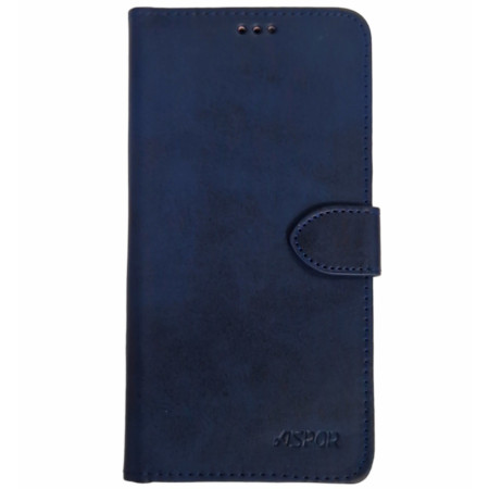 Чехол-книга Leather Folio New Xiaomi Redmi Note 13 4G, синий