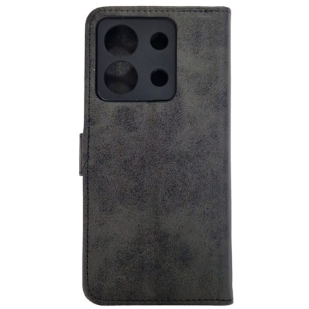 Чехол-книга Leather Folio New Xiaomi Redmi Note 13 4G, Черный