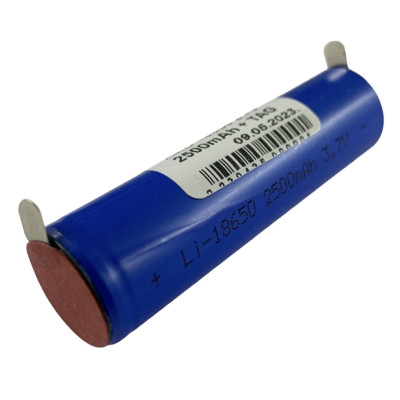 Акумулятор універсальний внутрішній, 18650 3.7V 2500mAh + TAG (під пайку)