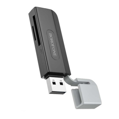 Адаптер Картридер USB Borofone DH9 Wisdom 2-in-1 (Card Reader) USB 2.0