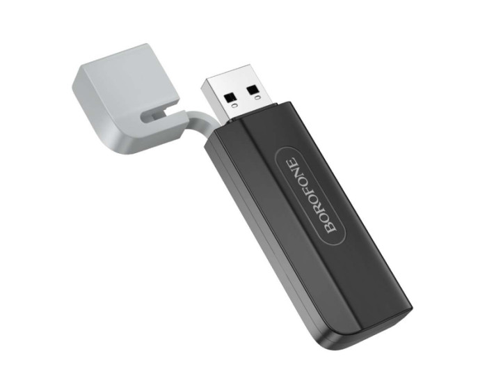 Адаптер Картридер USB Borofone DH9 Wisdom 2-in-1 (Card Reader) USB 2.0