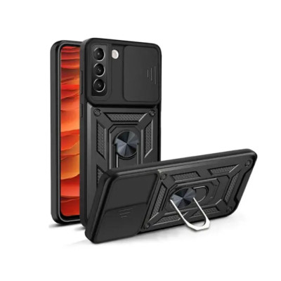 Чехол-Ударопрочный Camshield Serge Ring Samsung Galaxy S22 (Черный)