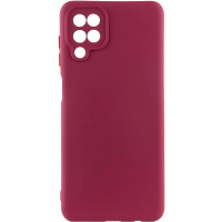Чехол-силикон Getman Liquid Silk Full Camera Samsung Galaxy A12 / A125 / M12 (Бордовый / Marsala)