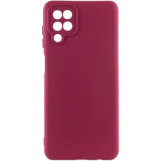 Чехол-силикон Getman Liquid Silk Full Camera Samsung Galaxy A12 / A125 / M12 (Бордовый / Marsala)
