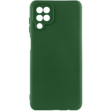 Чехол-силикон Getman Liquid Silk Full Camera Samsung Galaxy A12 / A125 / M12 (Темно-зеленый / Dark green)