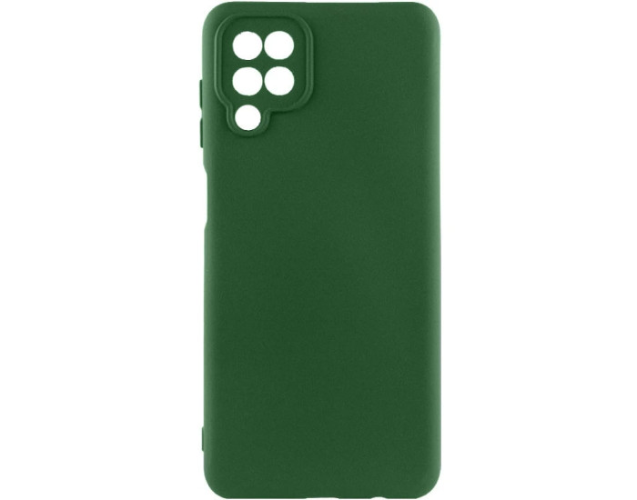 Чохол-силікон Getman Liquid Silk Full Camera Samsung Galaxy A12 / A125 / M12 (Темно-Зелений / Dark green)