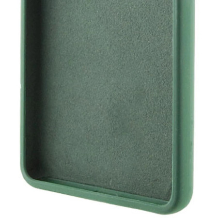 Чехол-силикон Getman Liquid Silk Full Camera Samsung Galaxy A12 / A125 / M12 (Темно-зеленый / Dark green)