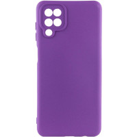 Чехол-силикон Getman Liquid Silk Full Camera Samsung Galaxy A12 / A125 / M12 (Фиолетовый /  Violet)