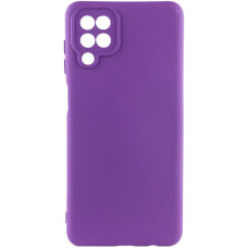 Чехол-силикон Getman Liquid Silk Full Camera Samsung Galaxy A12 / A125 / M12 (Фиолетовый /  Violet)