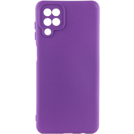 Чехол-силикон Getman Liquid Silk Full Camera Samsung Galaxy A12 / A125 / M12 (Фиолетовый /  Violet)