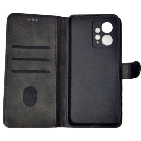Чехол-книга Leather Folio New Xiaomi Redmi Note 12 4G (магнитная застежка) Black