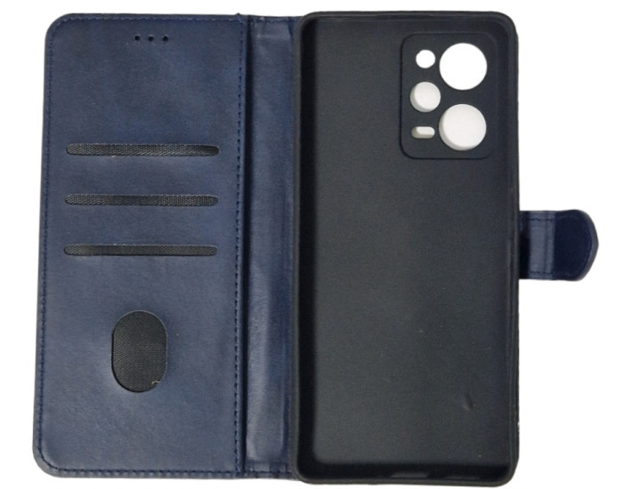 Чохол-книга Leather Folio New Xiaomi Redmi Note 12 Pro 5G / Poco X5 Pro 5G (магнітна застібка) синій