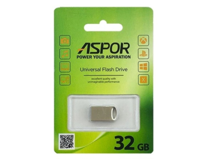 Флешка USB 3.0 Aspor 32GB AR105, Silver