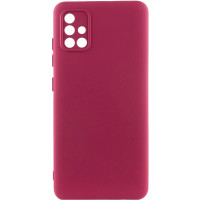 Чехол-силикон Getman Liquid Silk Full Camera Samsung Galaxy A71 (Бордовый / Marsala) (Класс B)