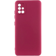 Чехол-силикон Getman Liquid Silk Full Camera Samsung Galaxy A71 (Бордовый / Marsala) (Класс B)