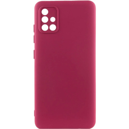 Чехол-силикон Getman Liquid Silk Full Camera Samsung Galaxy A71 (Бордовый / Marsala) (Класс B)